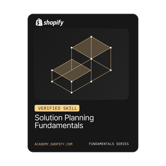 Shopify Solution Planning certification badge